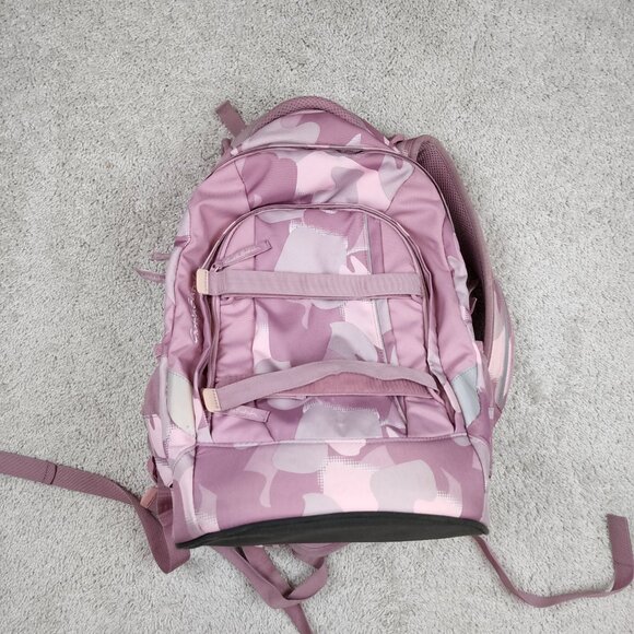 Satch Backpack Pink Camo School College Got Your Satch Campus Study Rucking USA - Picture 2 of 8